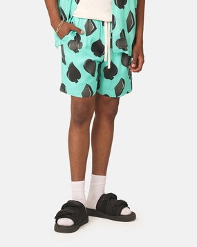 Mid - rise Relax Fit 99 Cabana Four Suits Shorts Teal/Black