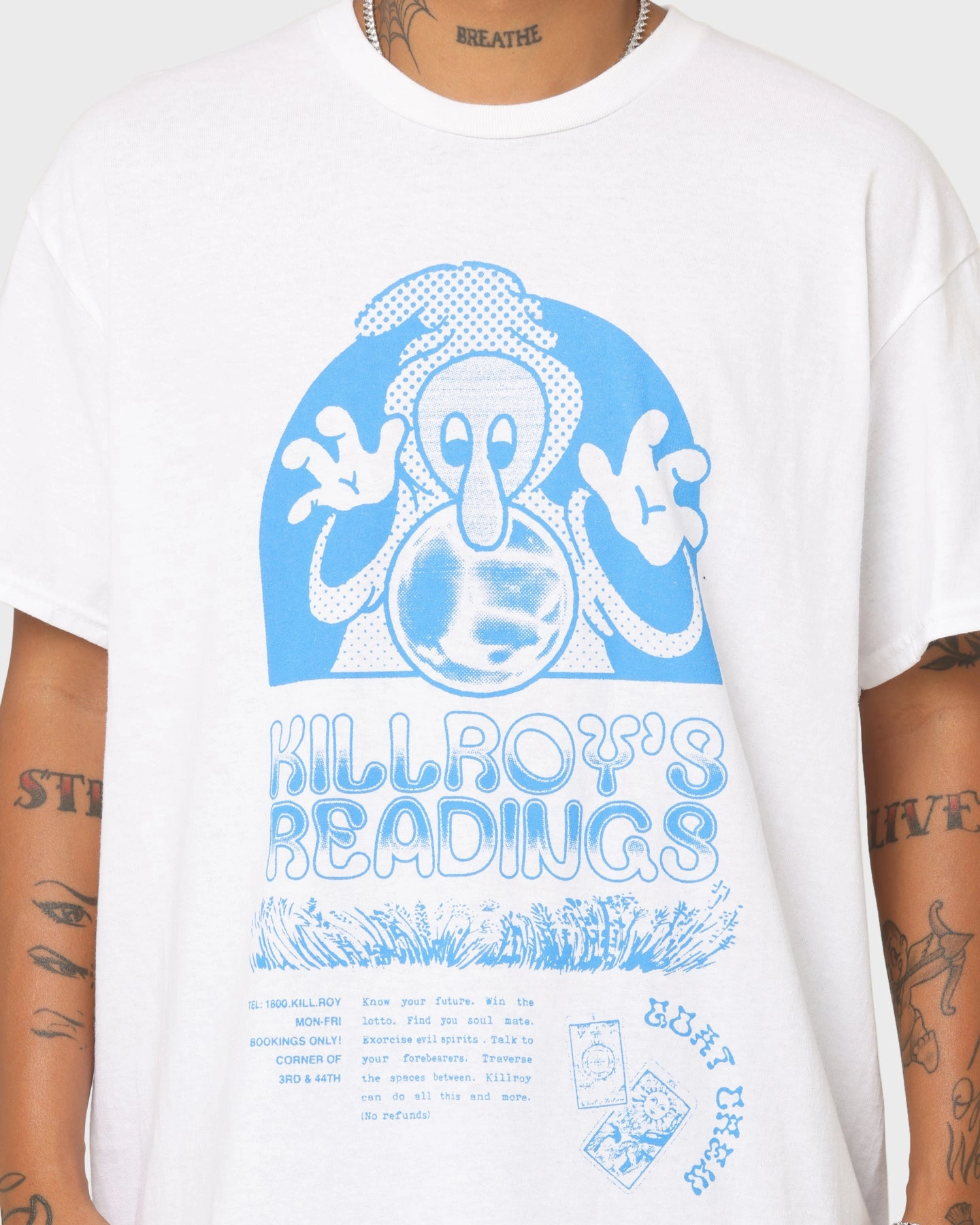 Perfectly Fit Classic Crew Neck Goat Crew Killroy's Readings T-Shirt White