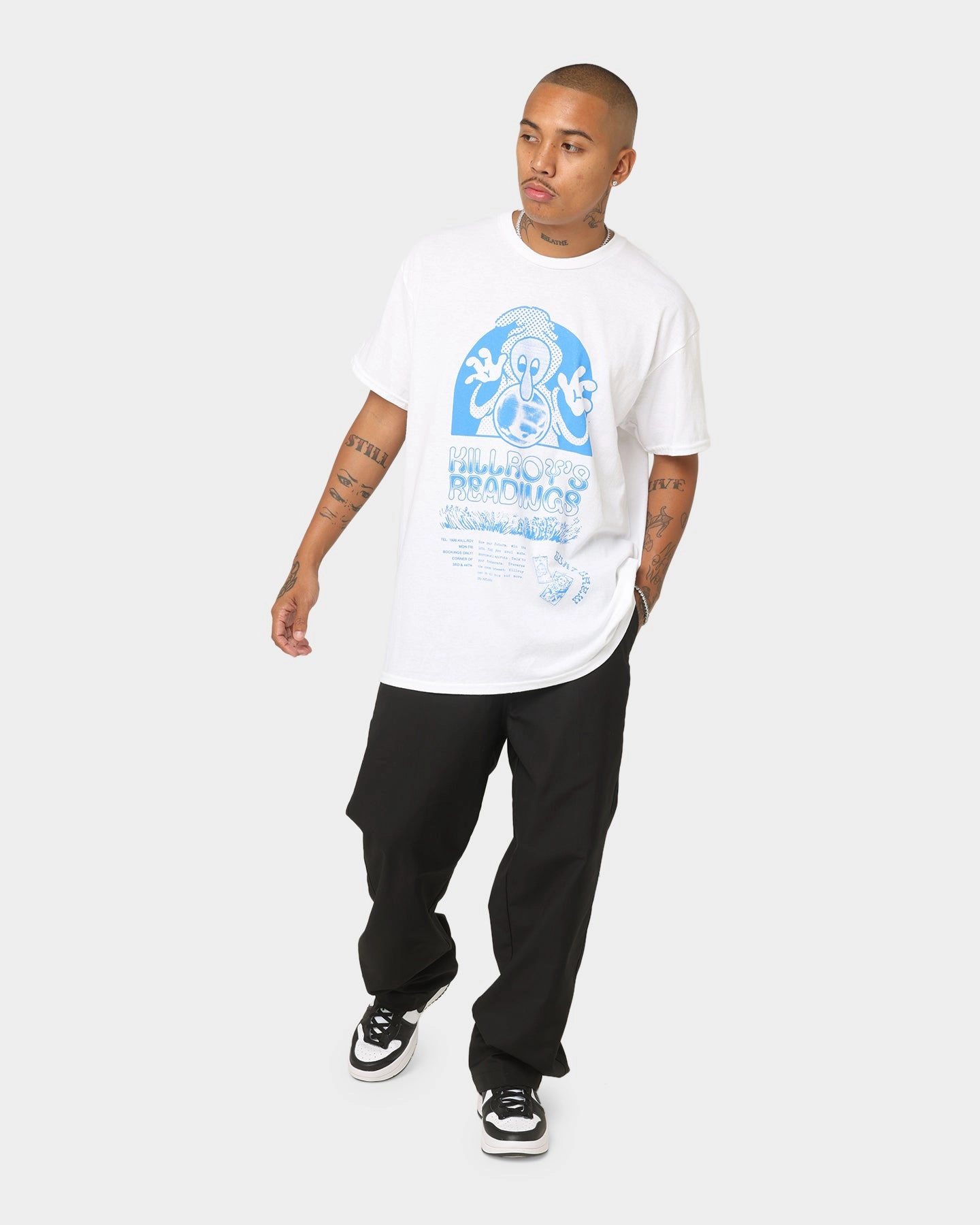 Goat Crew Killroy's Readings T-Shirt White Wrinkle Free Fabric