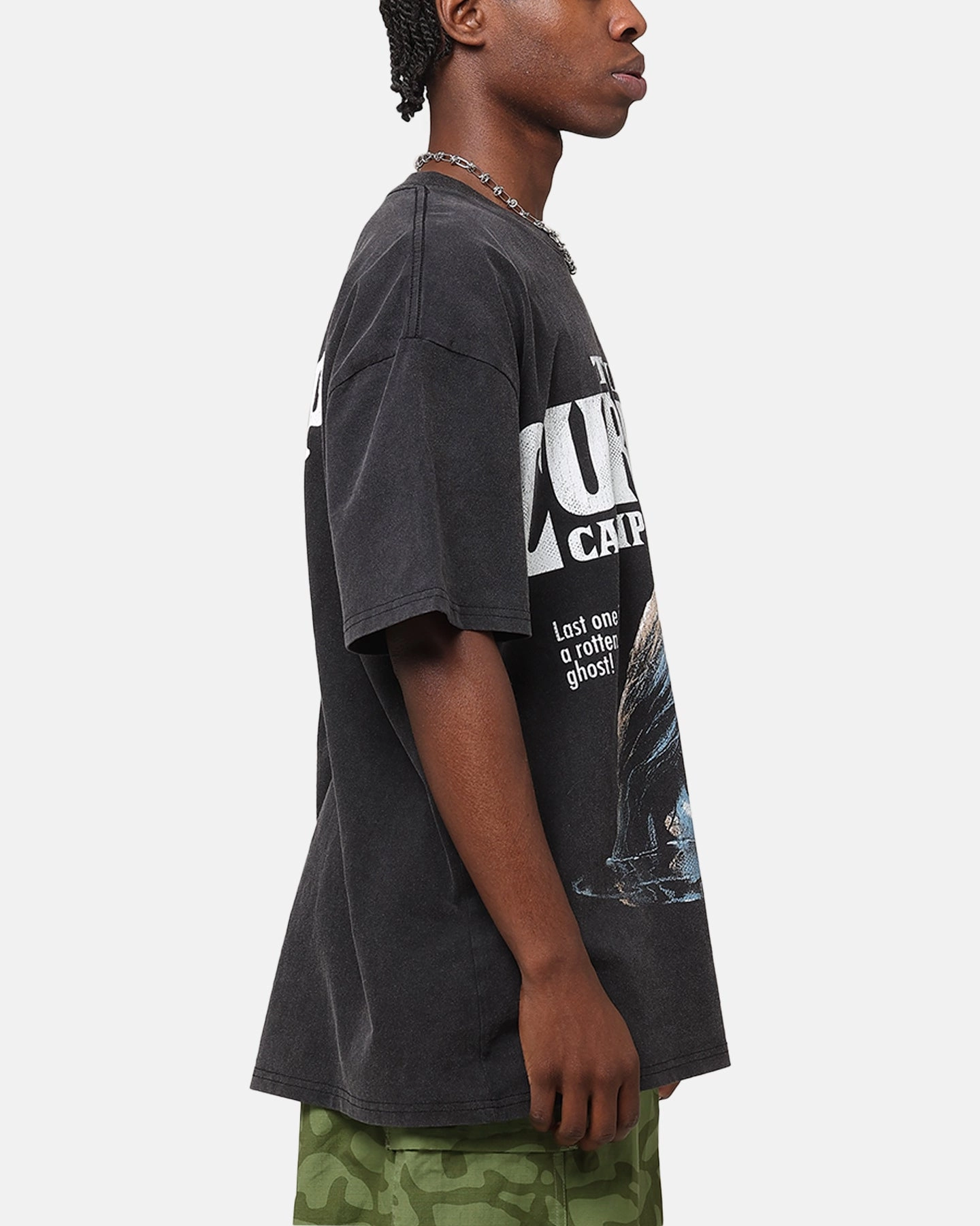 American Thrift X Goosebumps Cold Lake Heavy T-Shirt Vintage Black Everyday Wearable