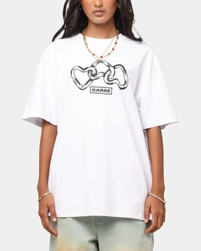 Carre Link T-Shirt White Travel Trend Trendy All-Day
