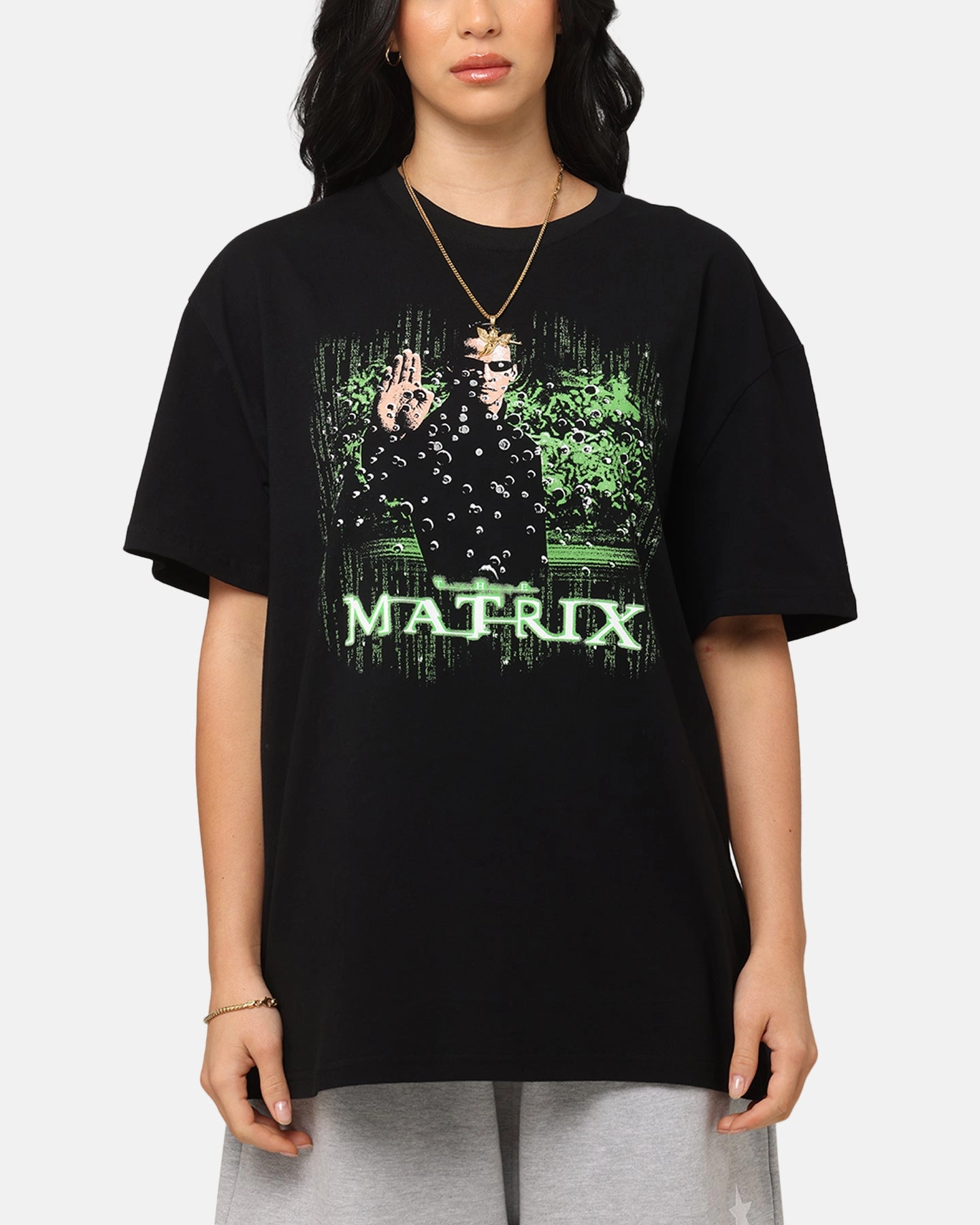 American Thrift X The Matrix Neo Bullets Heavy T-Shirt Black Chic Comfort Wear Light Fit