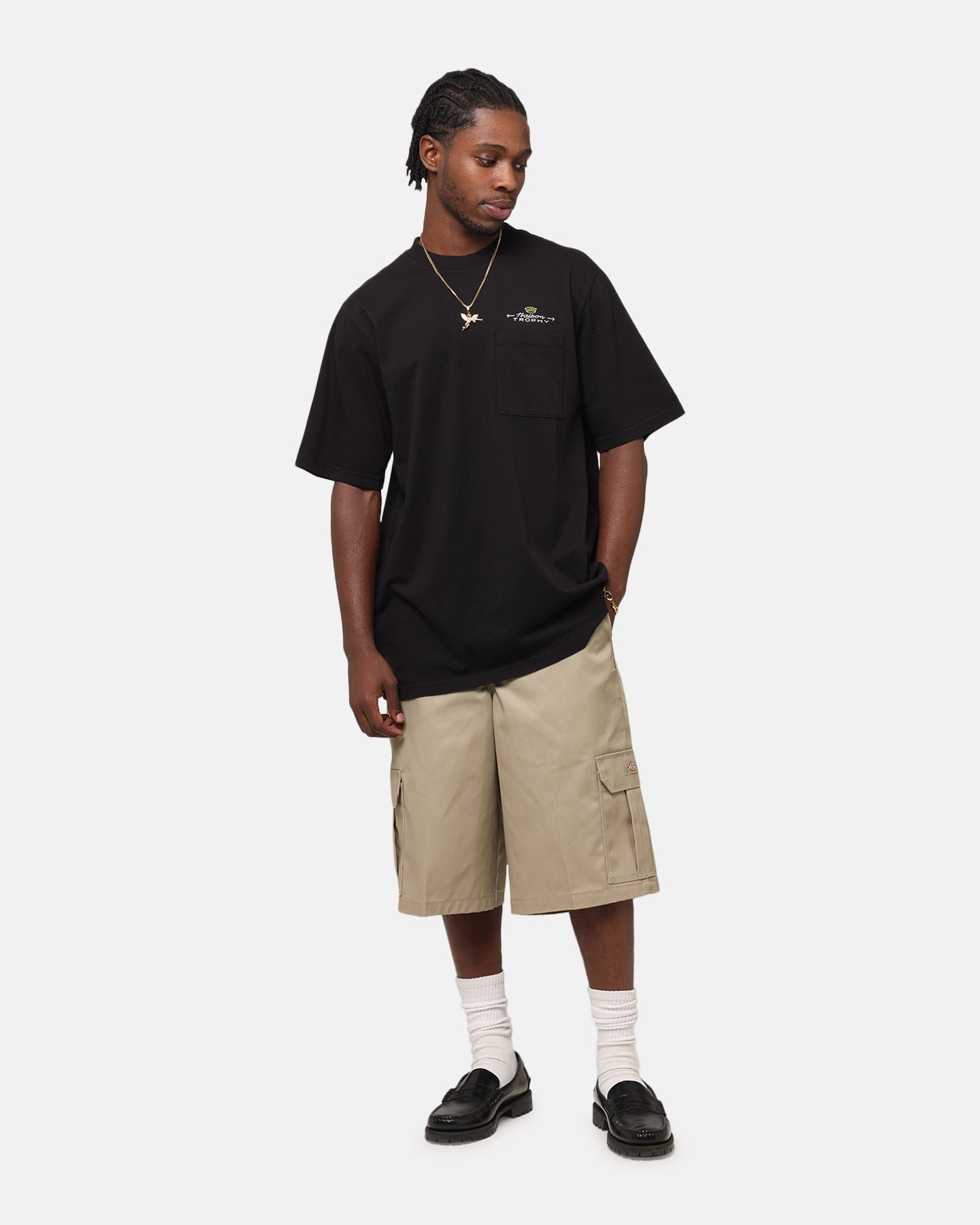 Malbon Pocket T-Shirt Black Pre Shrunk Cotton