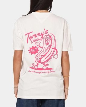 Tommy Jeans Regular Novelty Fair T-Shirt Ecru Timeless Look
