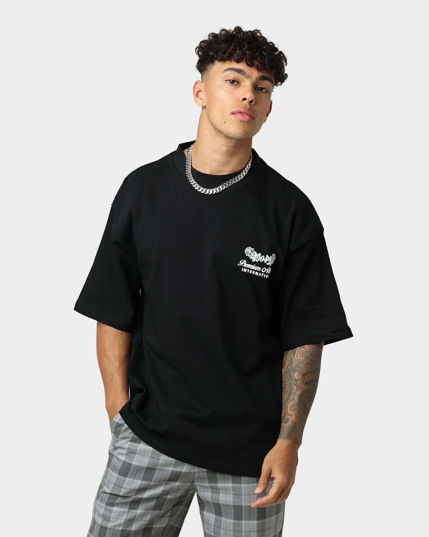 404 Premium Athletics Vintage T-Shirt Black Anti Pilling Surface