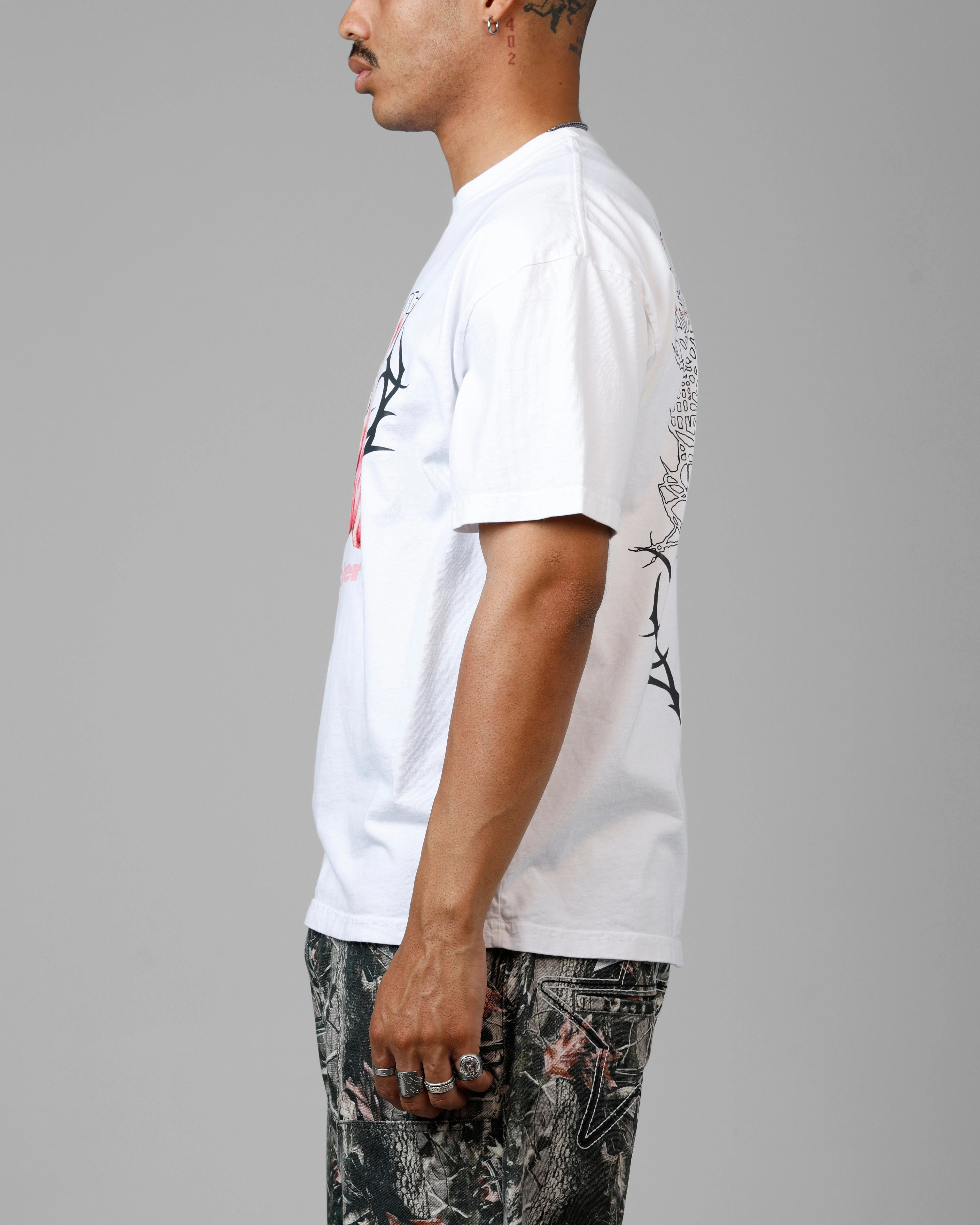 Light Wear Loiter Care Vintage T-Shirt White