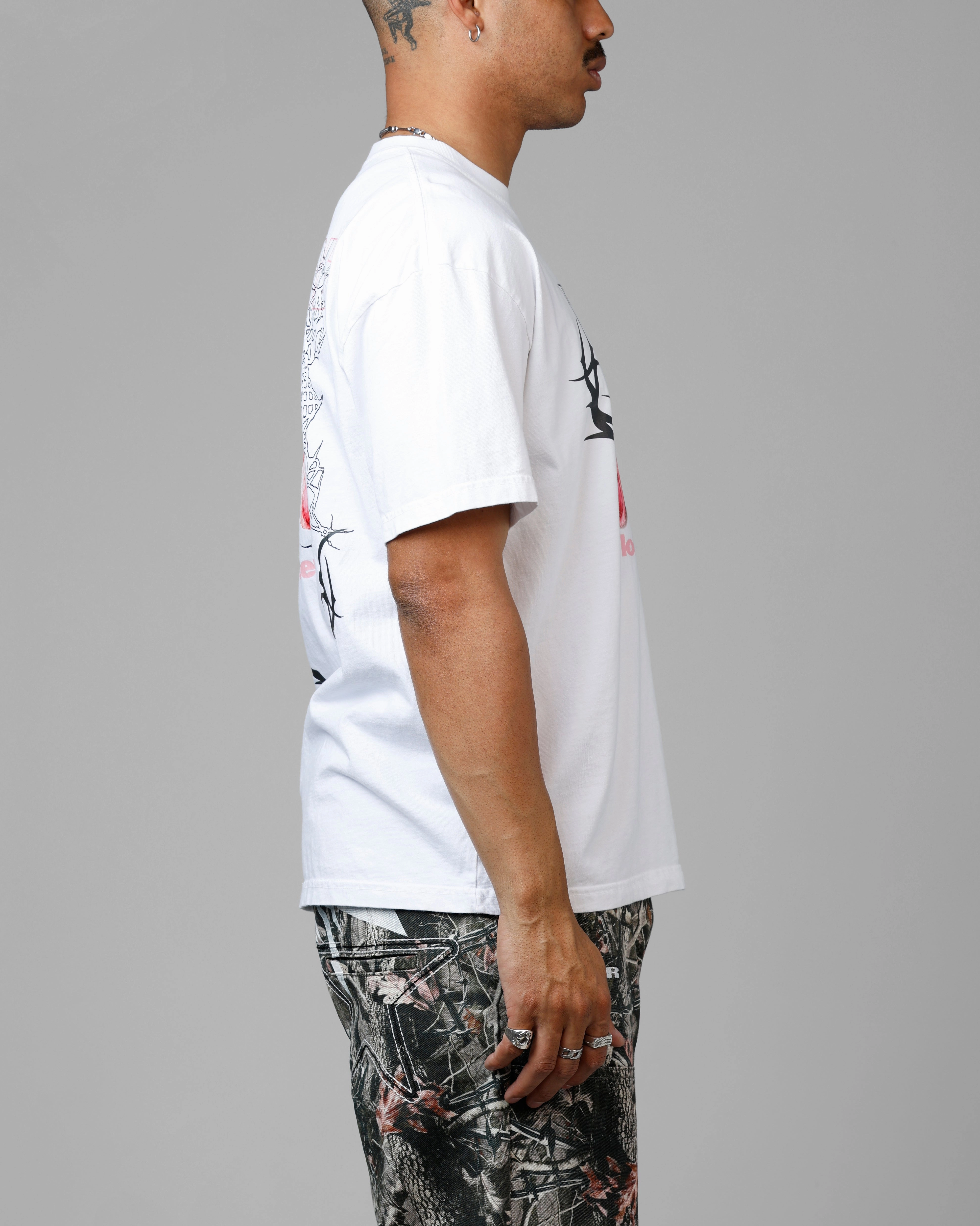 Lightweight Feel Vintage authenticity Loiter Care Vintage T-Shirt White