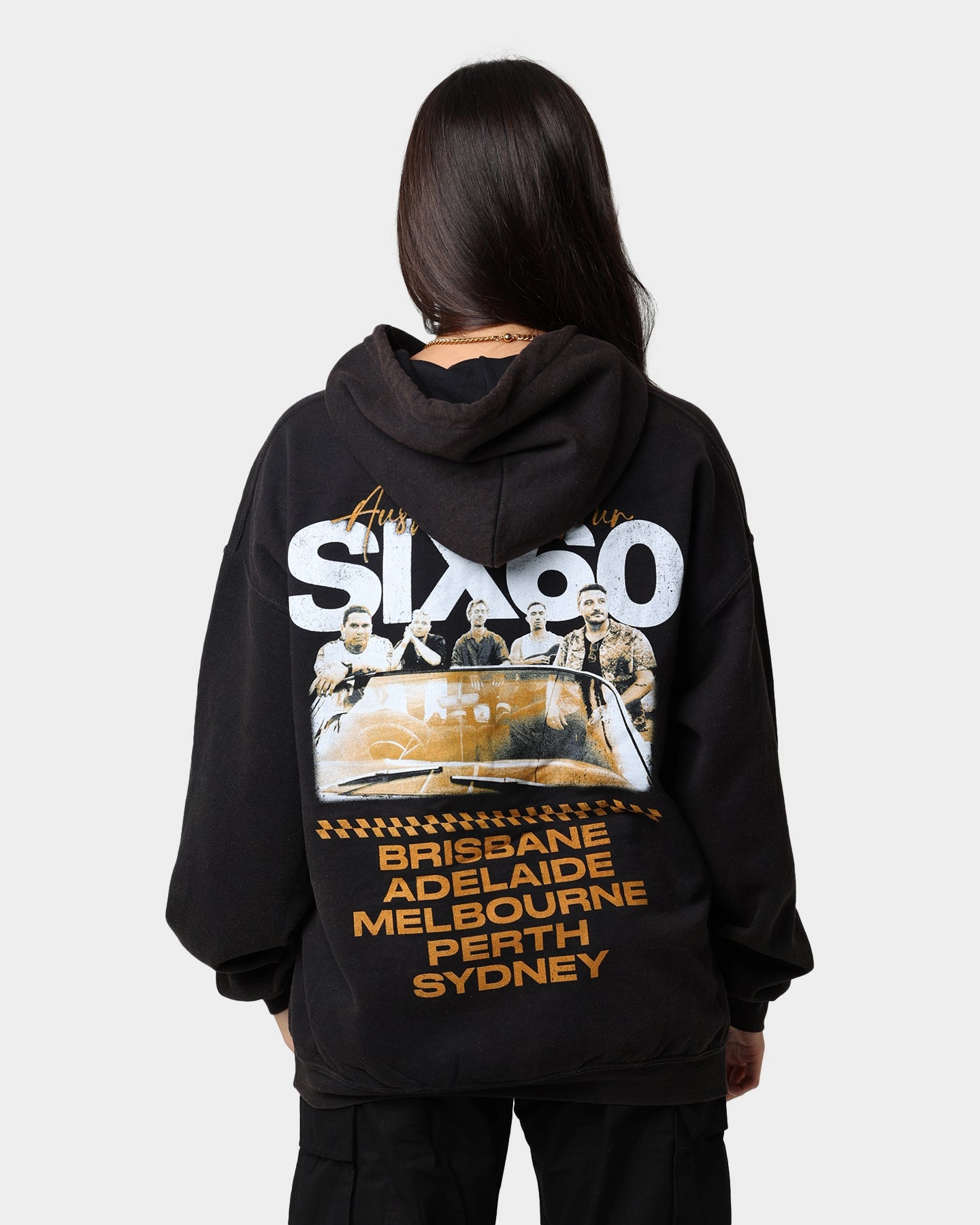 Comfy Pieces Soft Texture Six60 Six60 Tour Vintage Hoodie Black Wash