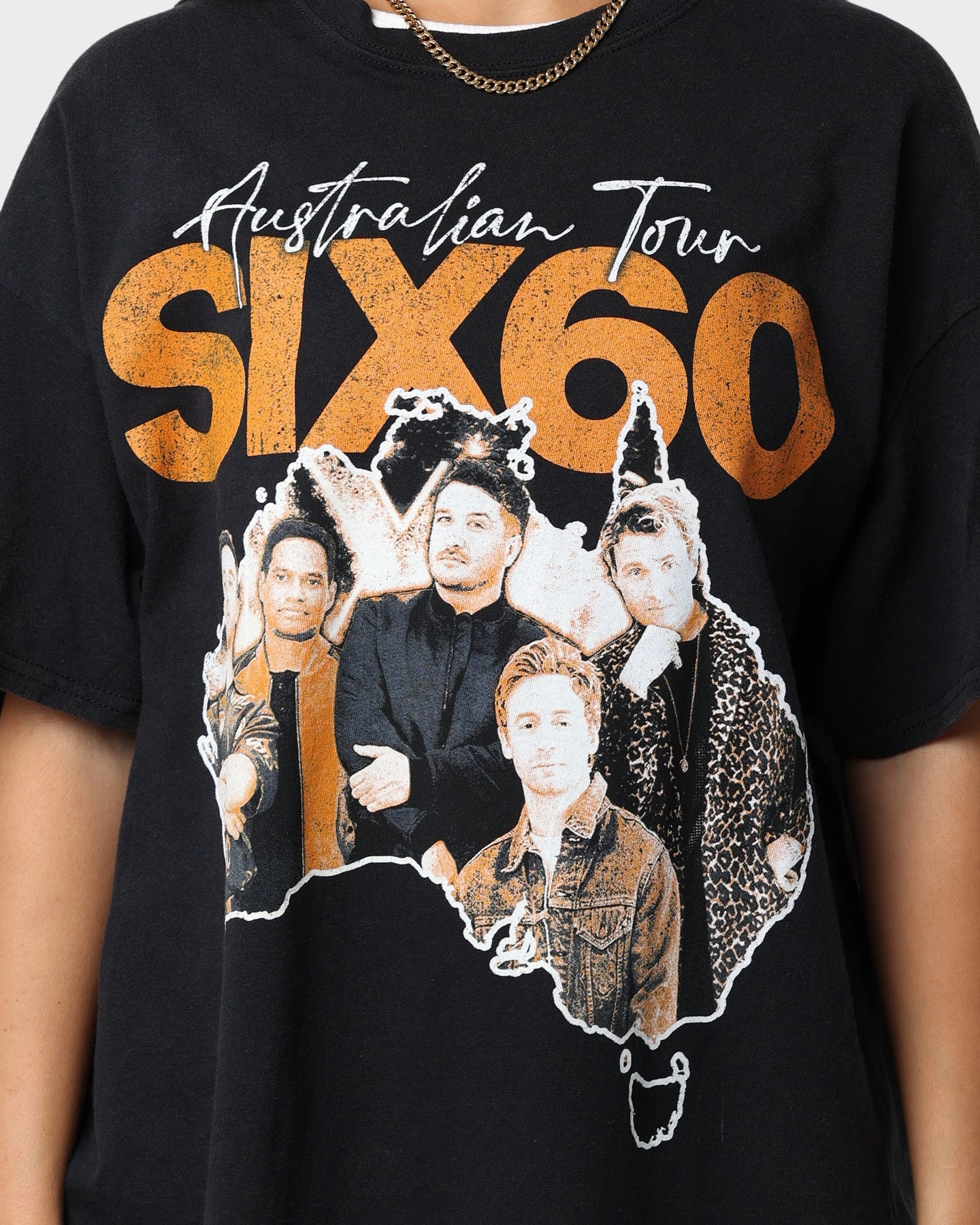 SIX60 Six60 Tour Vintage T-Shirt Black Wash SustainableManufacturing Comfortable Style
