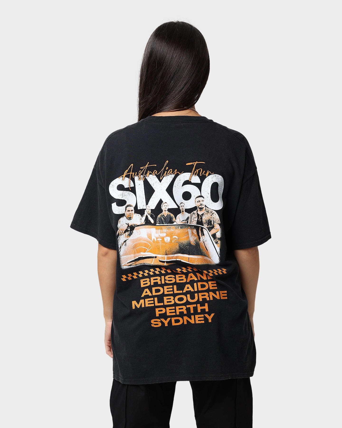 SIX60 Six60 Tour Vintage T-Shirt Black Wash Adult sophistication