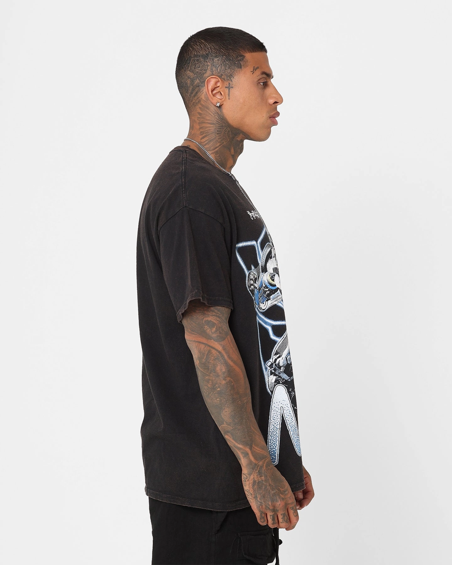 Chic Fashion Goat Crew X Transformers Mirage Vintage T-Shirt Black Wash