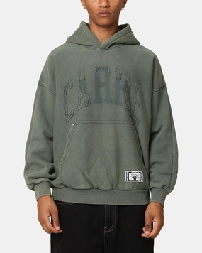 Heat Resistant Layer WaterResistantCoating Carre Con-Star Hoodie Rinsed Moss Green