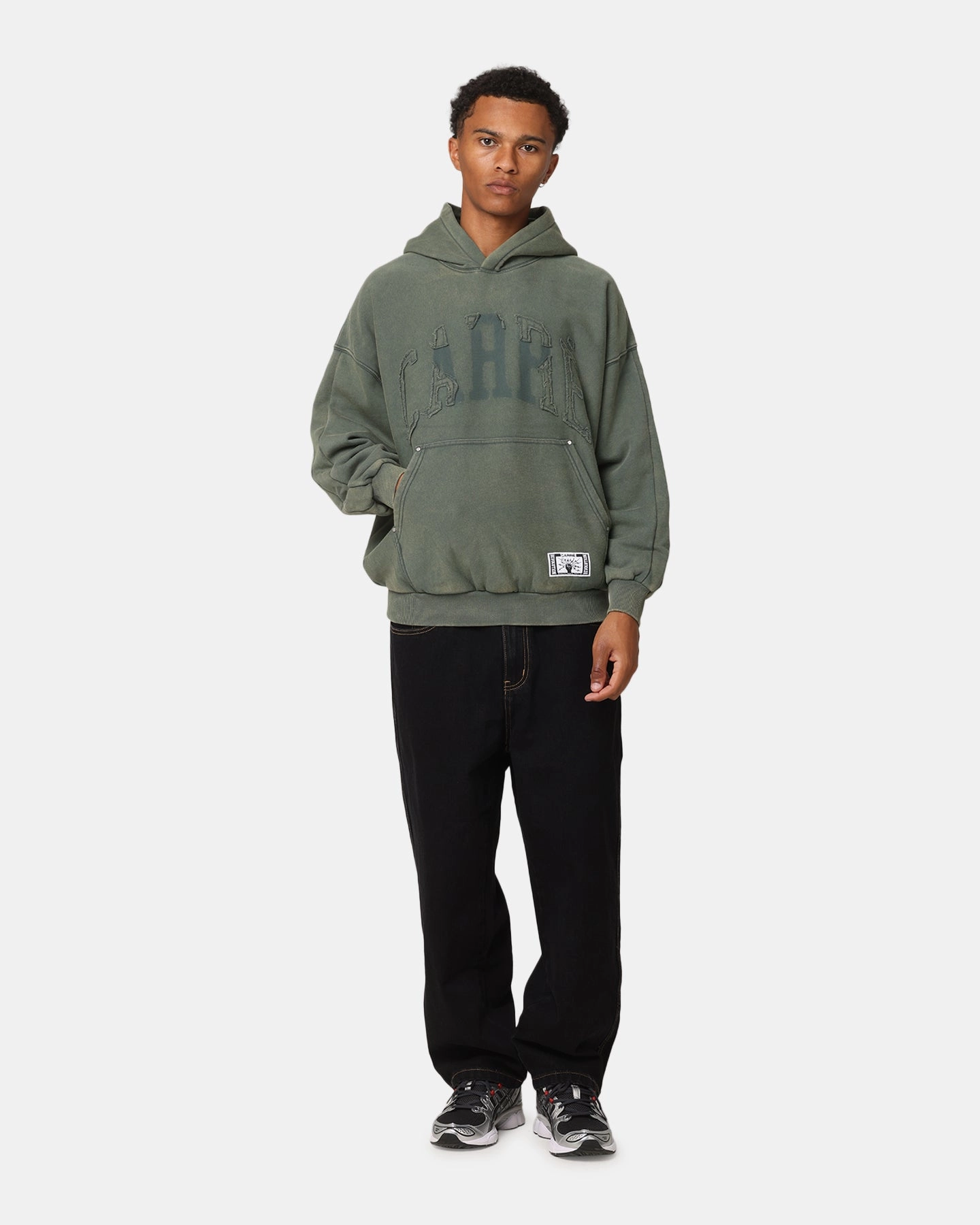 Carre Con-Star Hoodie Rinsed Moss Green packable Desire