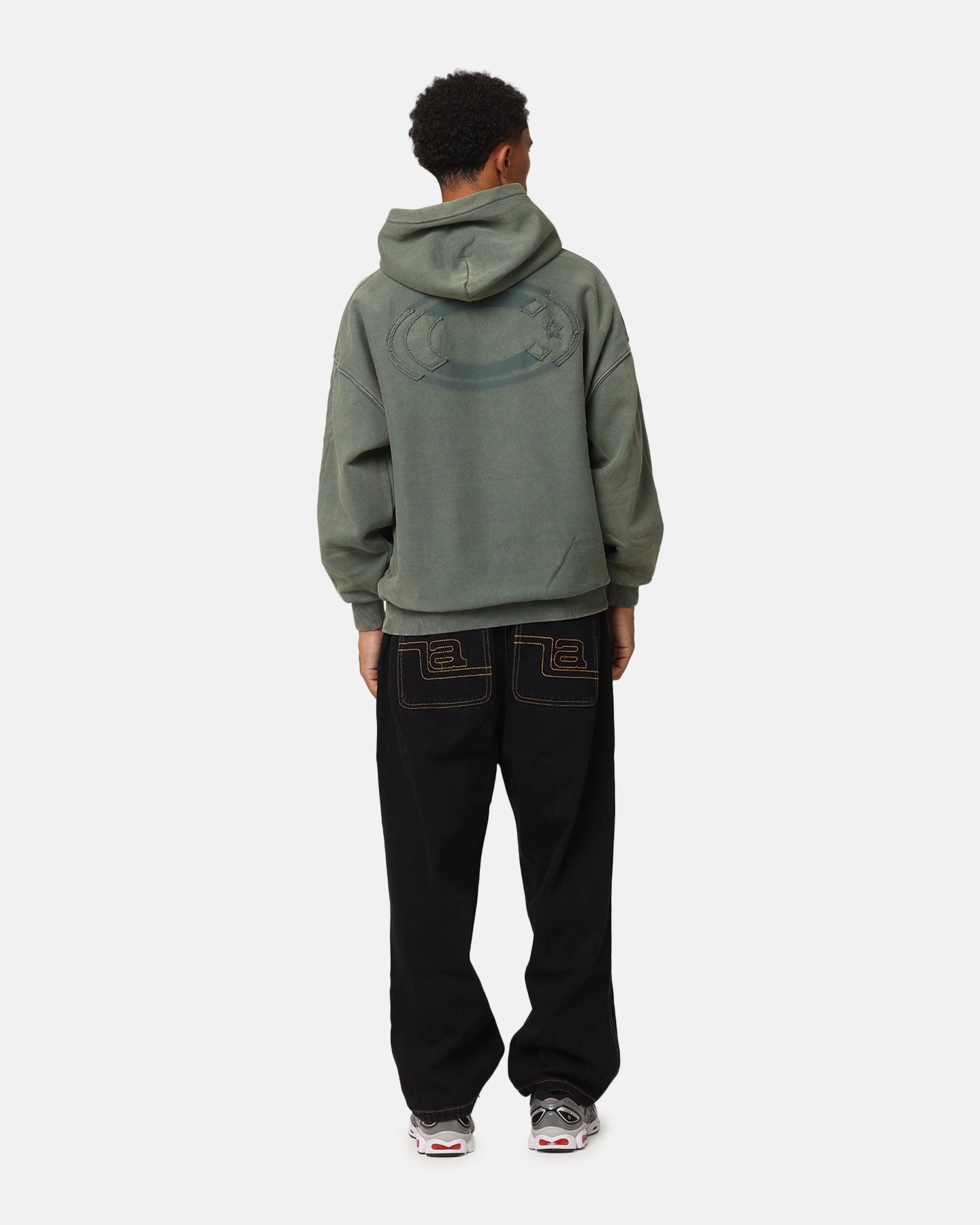 Carre Con-Star Hoodie Rinsed Moss Green Scissors Visa