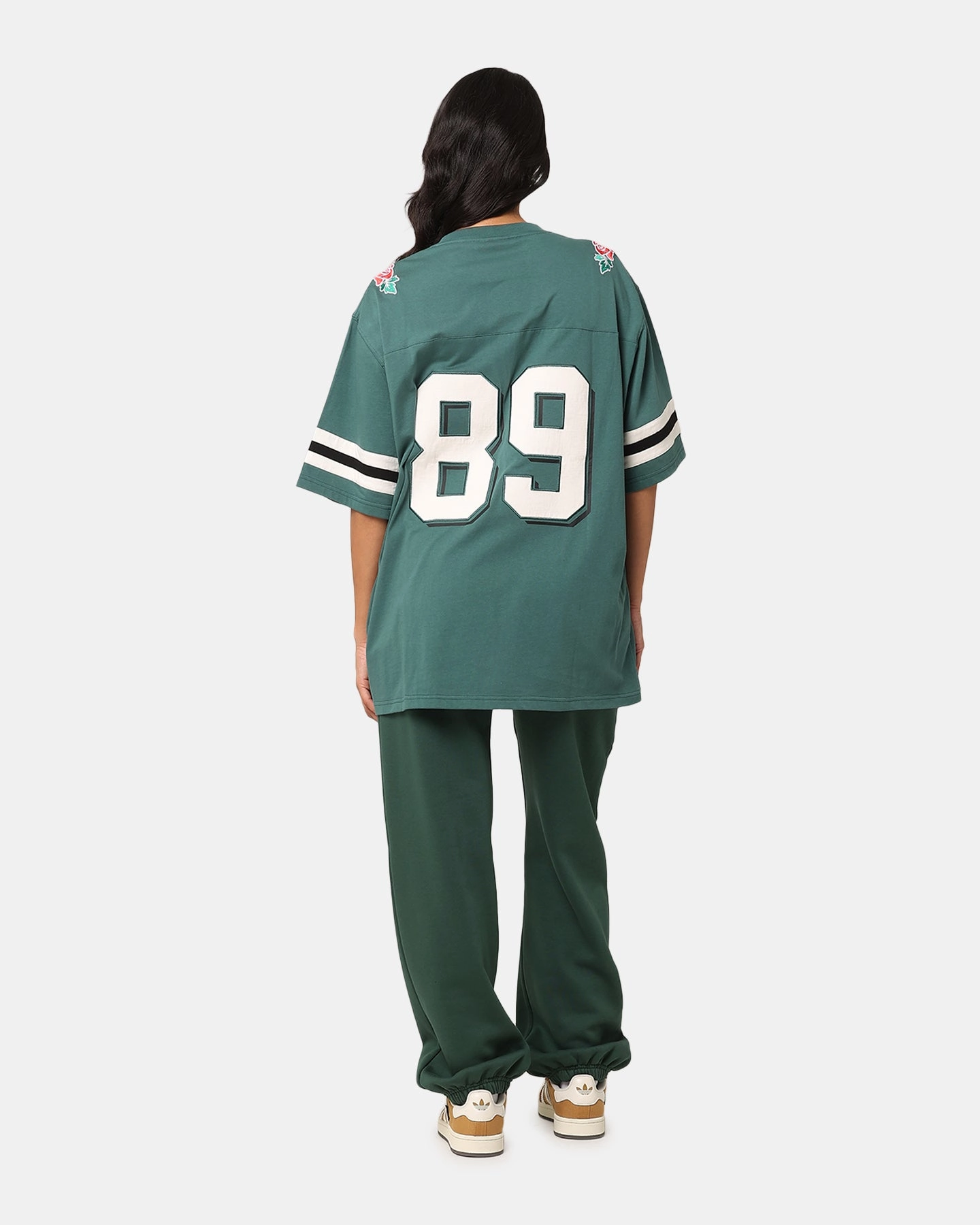 Recycled Polyester Blend Carre Rose Bowl Football T-Shirt Green