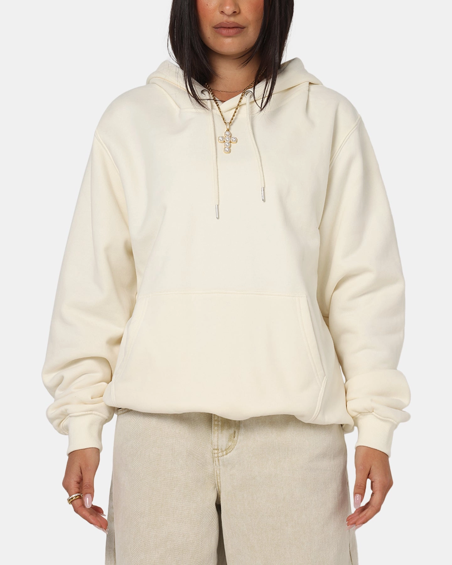 Silicone Grip Trim Describe Culture Kings Standard Hoodie Off White