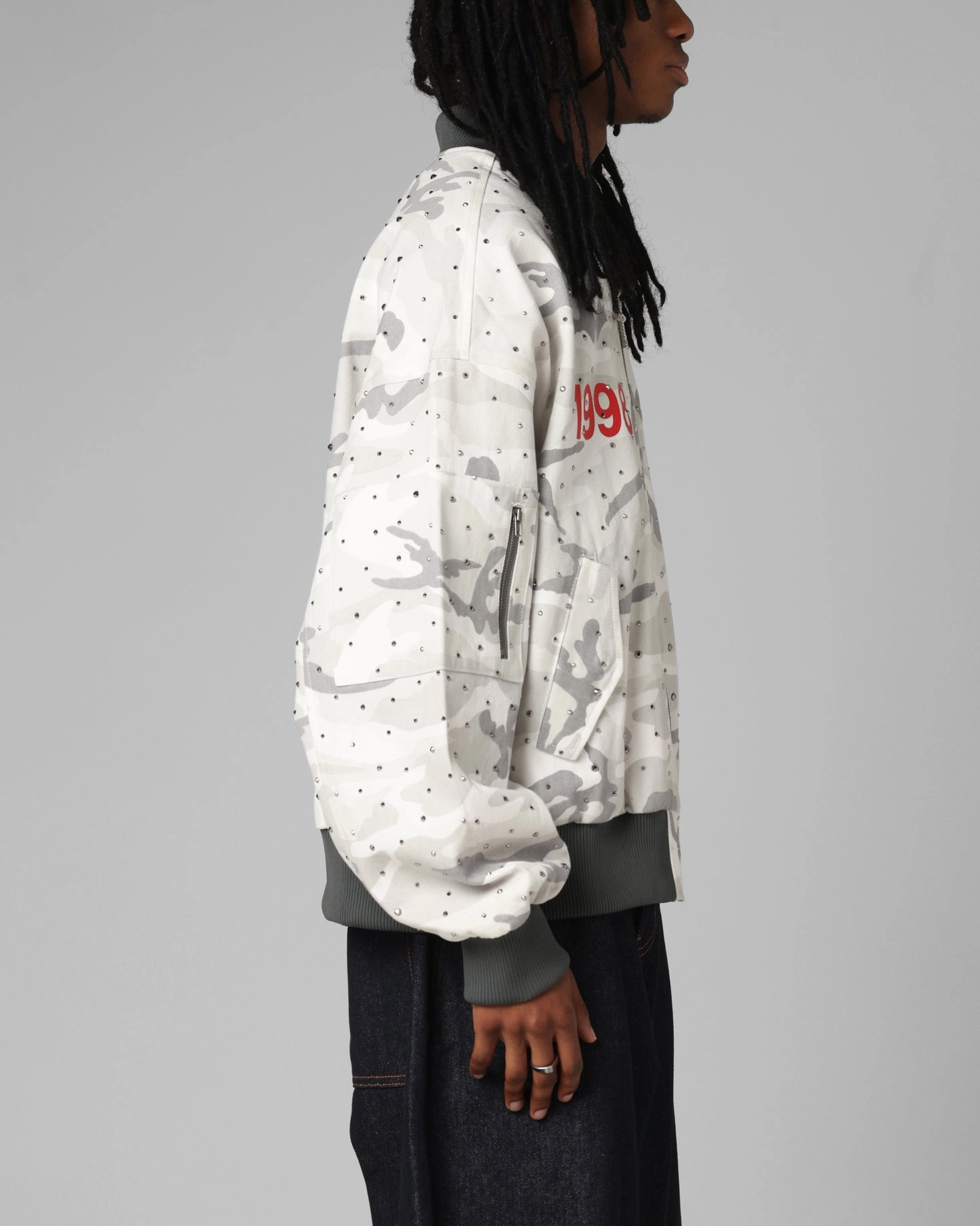 Loiter Hailstorm Bomber Snow Camo suitable for runway events
