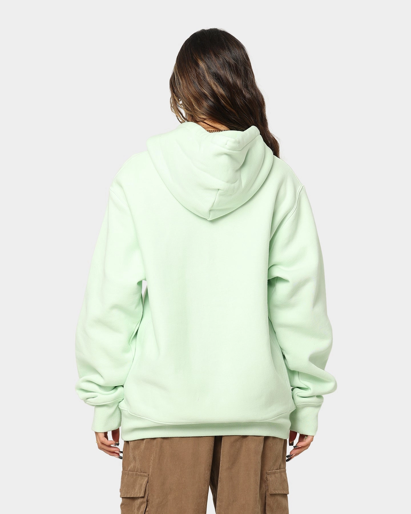 Champion Reverse Weave Arch Logo Hoodie Tuft Green Functional Fit