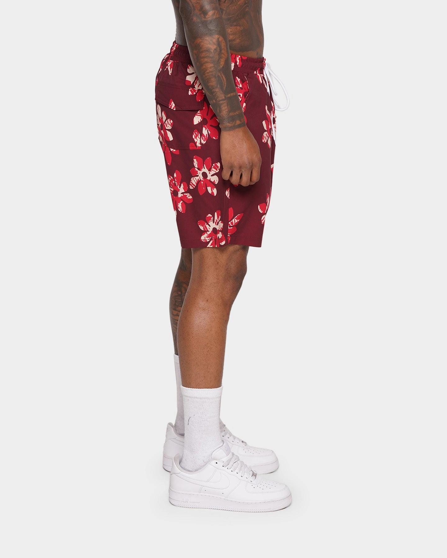 Comfortable Wear Wind Resistant Material XXIII Sohan Print Shorts Brown