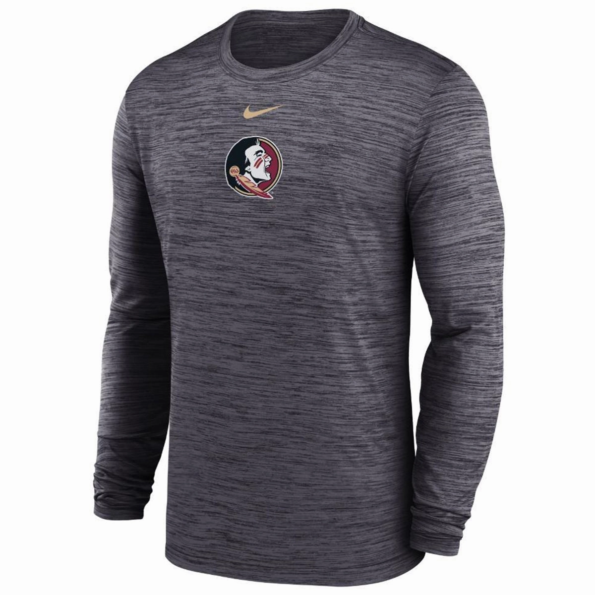 Formal Style Nike Men's Seminole Logo Long Sleeve Dri-fit Velocity T-shirt - Black