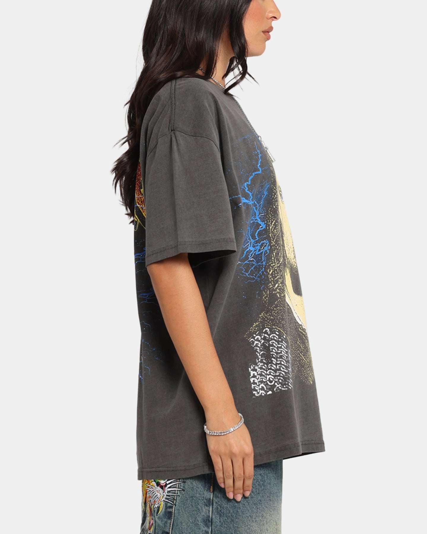 High Density Weave American Thrift X The Lord Of The Ring Aragorn Heavy T-Shirt Black Wash