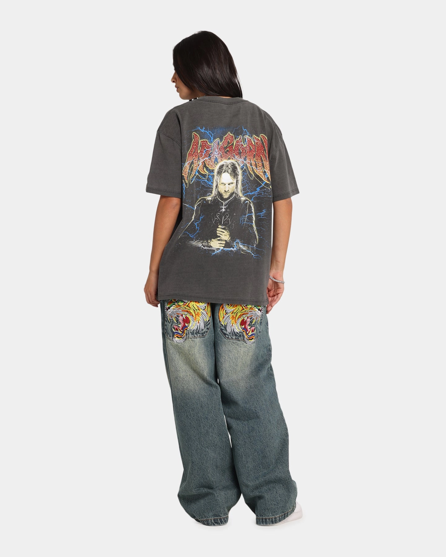 All-Season Comfort Wear American Thrift X The Lord Of The Ring Aragorn Heavy T-Shirt Black Wash