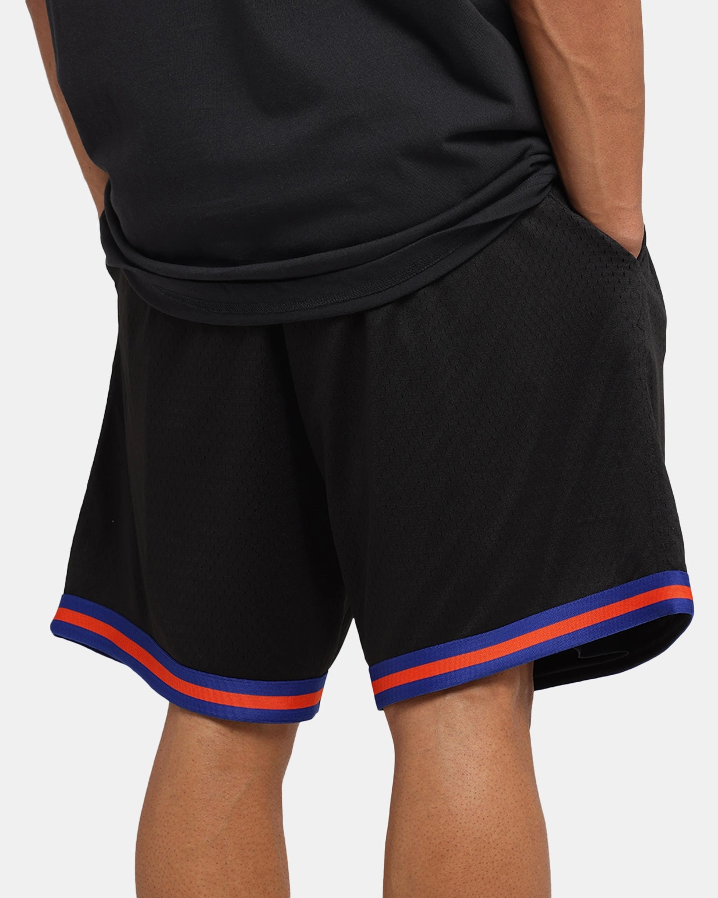 Mitchell & Ness New York Knicks Shooting Shorts Black Sweat Wicking Technology High Durability Blend