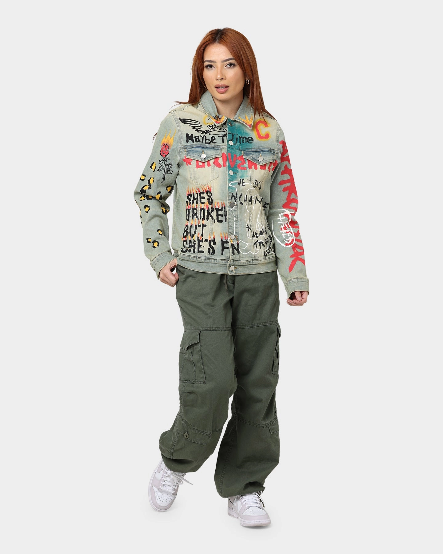 Relaxed Layer Lifted Anchors Detention Denim Jacket Blue