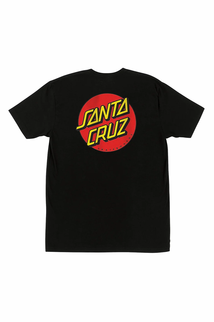 Santa Cruz Classic Dot Chest SS Regular Fit Tee Distressed Hem Finish Bold Design