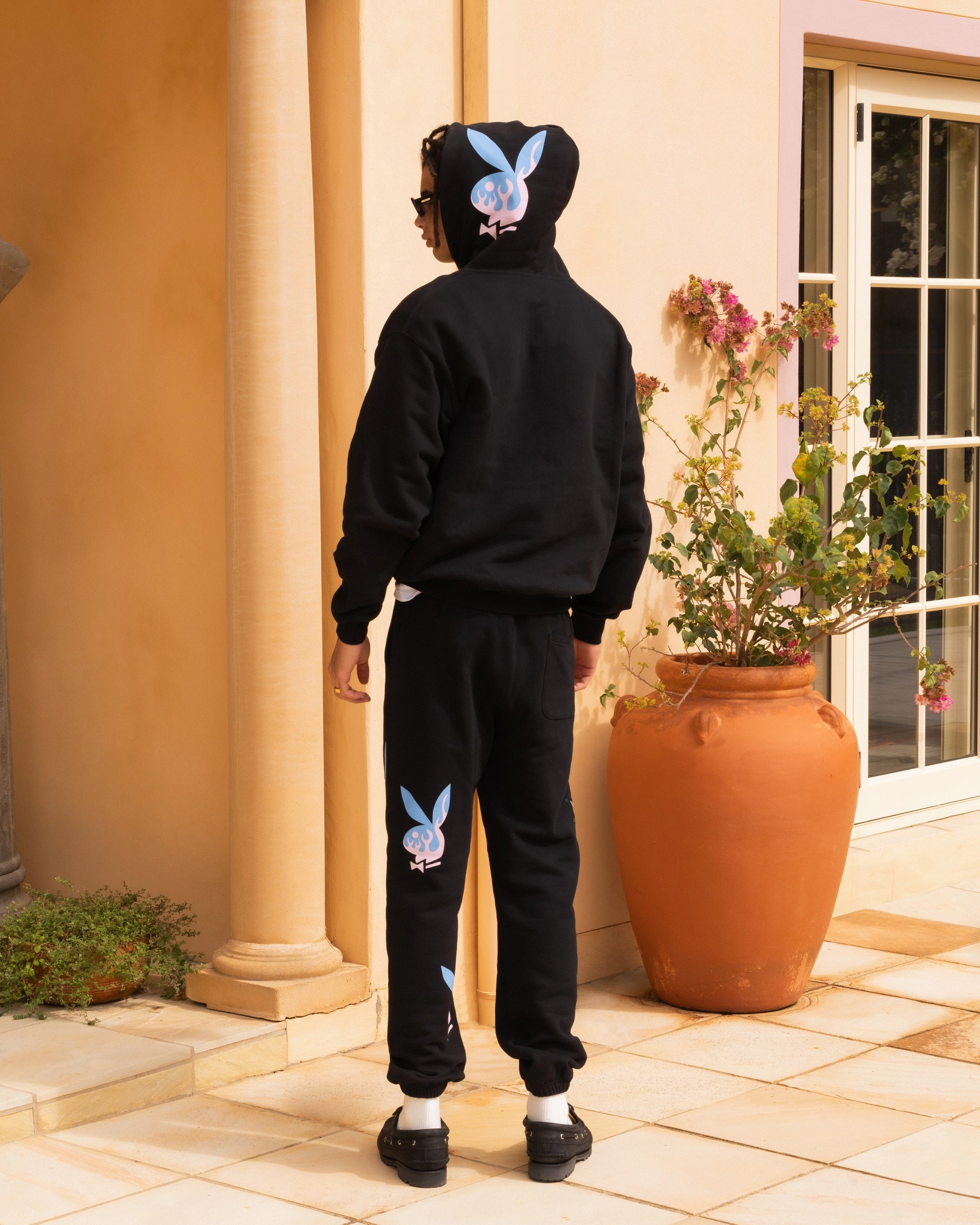 Playboy By Culture Kings Lit Bunny Fully Zip Hoodie Black Romance Ergonomic Design