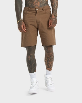 XXIII Zakkai Cotton Canvas Shorts Cigar slim fit