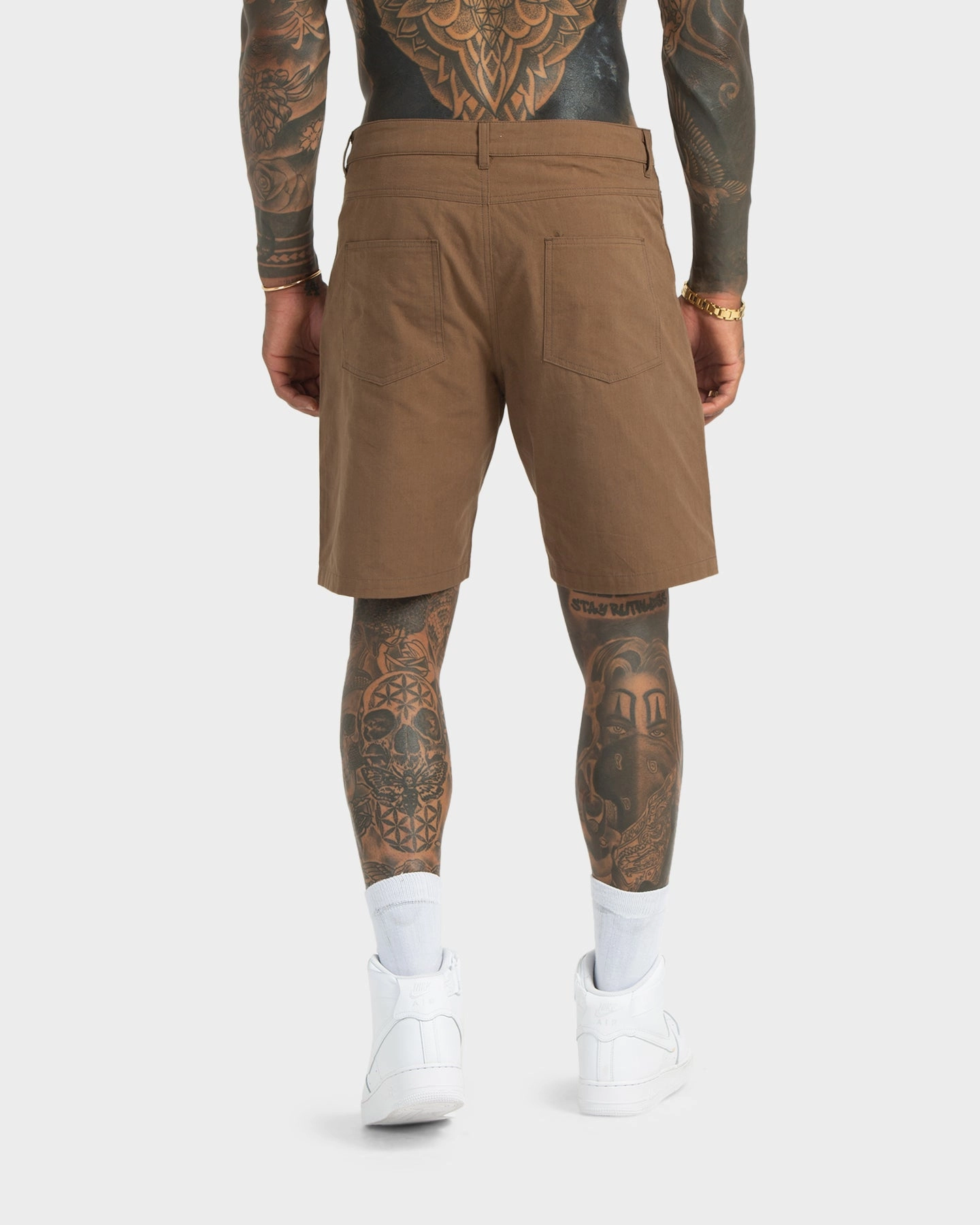 Cotton Blend Sporty Look XXIII Zakkai Cotton Canvas Shorts Cigar