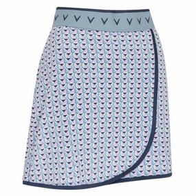 Callaway 17" Chevron Geo Wrap Golf Skort Flint Stone - SP25 Women Statement Fashion premium fabric