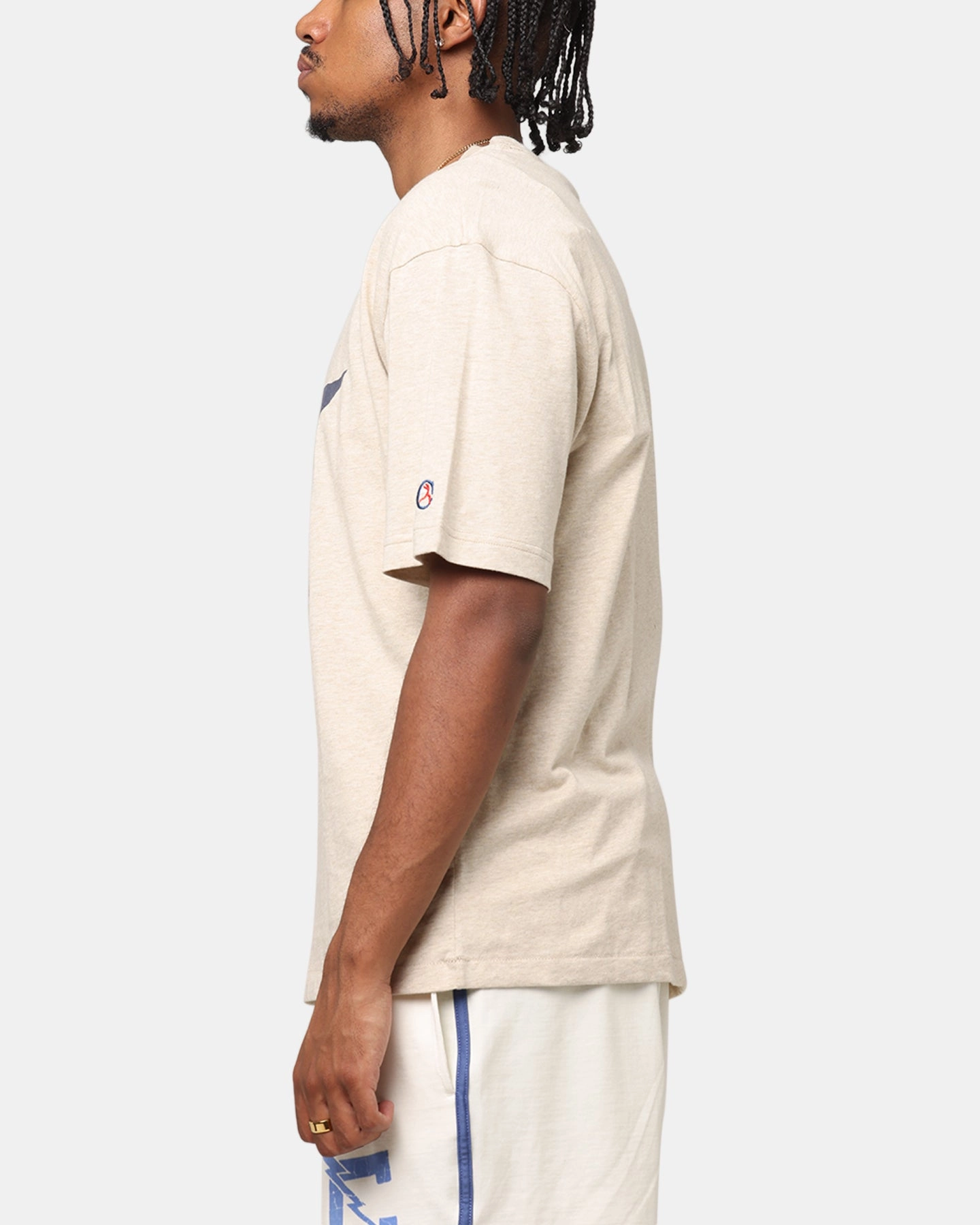 Contrast Stitch DoubleLayered Collar Champion Vintage Mix P.E Class T-Shirt Oatmeal Heather