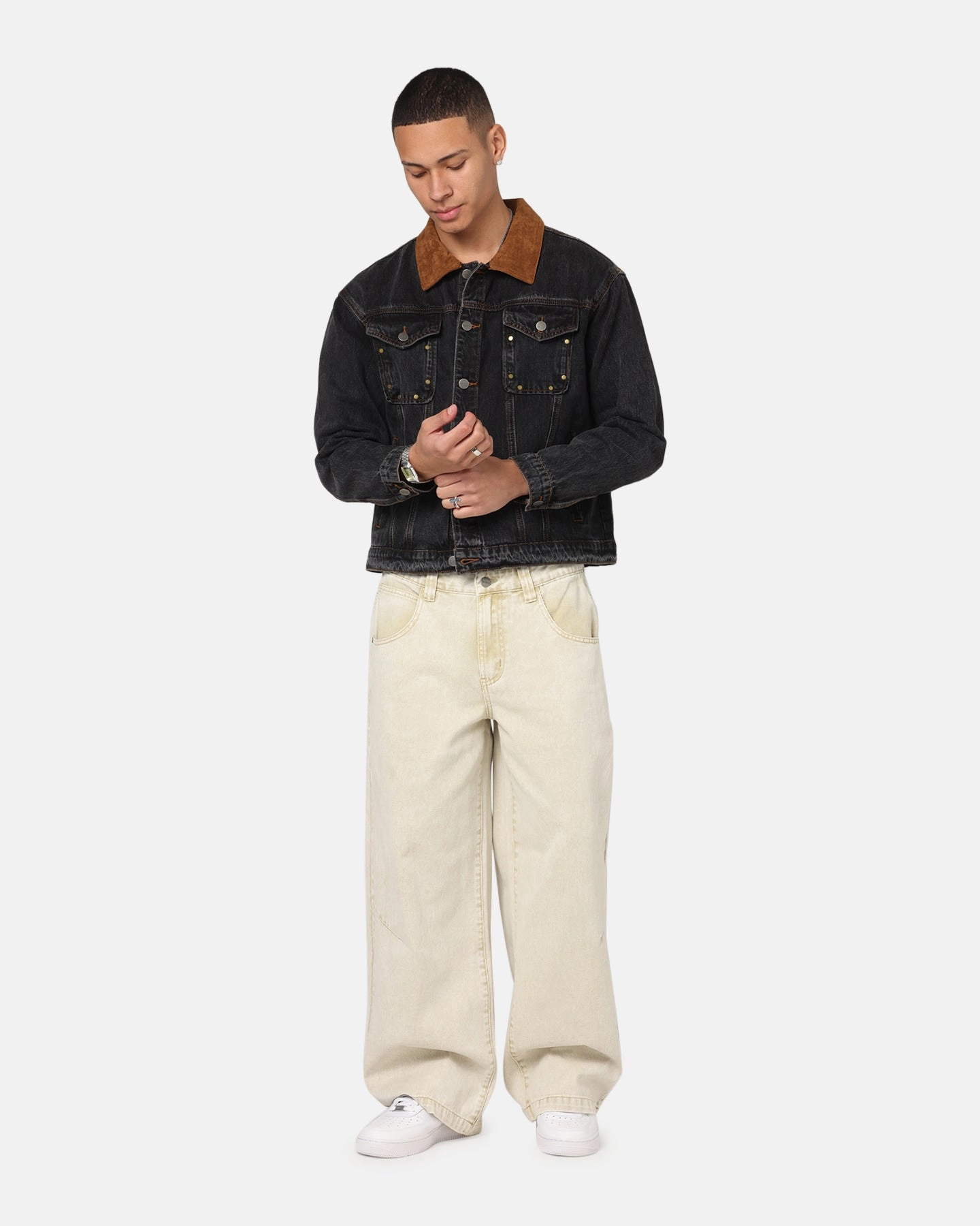 Saint Morta Rodeo Drive Denim Jacket Black Shadow Worth outdoor barbecue