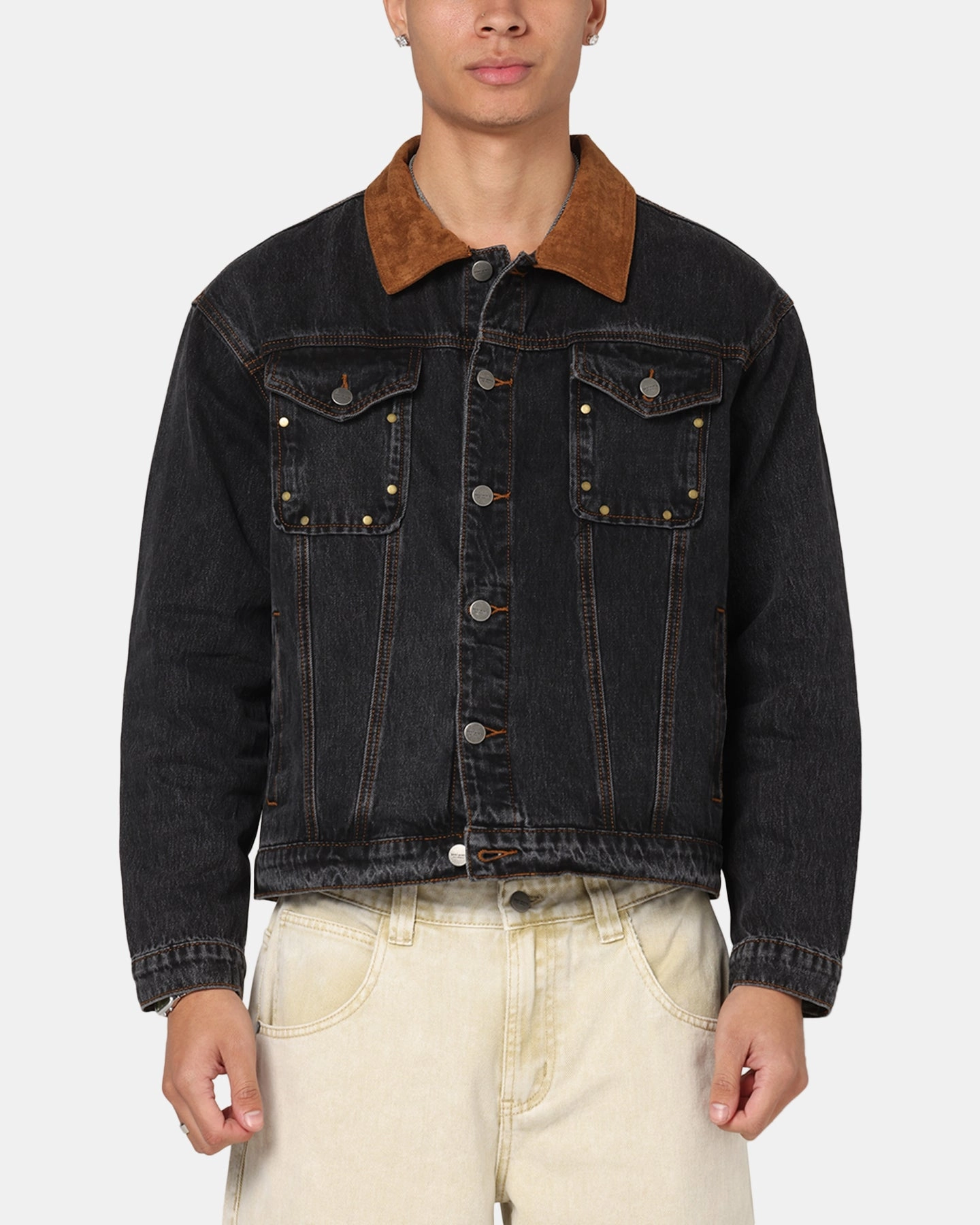 suitable for holidays Saint Morta Rodeo Drive Denim Jacket Black Shadow
