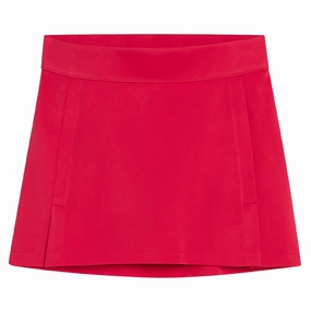 J.Lindeberg Amelie Golf Skirt Rose Red - FW23 Women Subtle Shimmer Street Attire