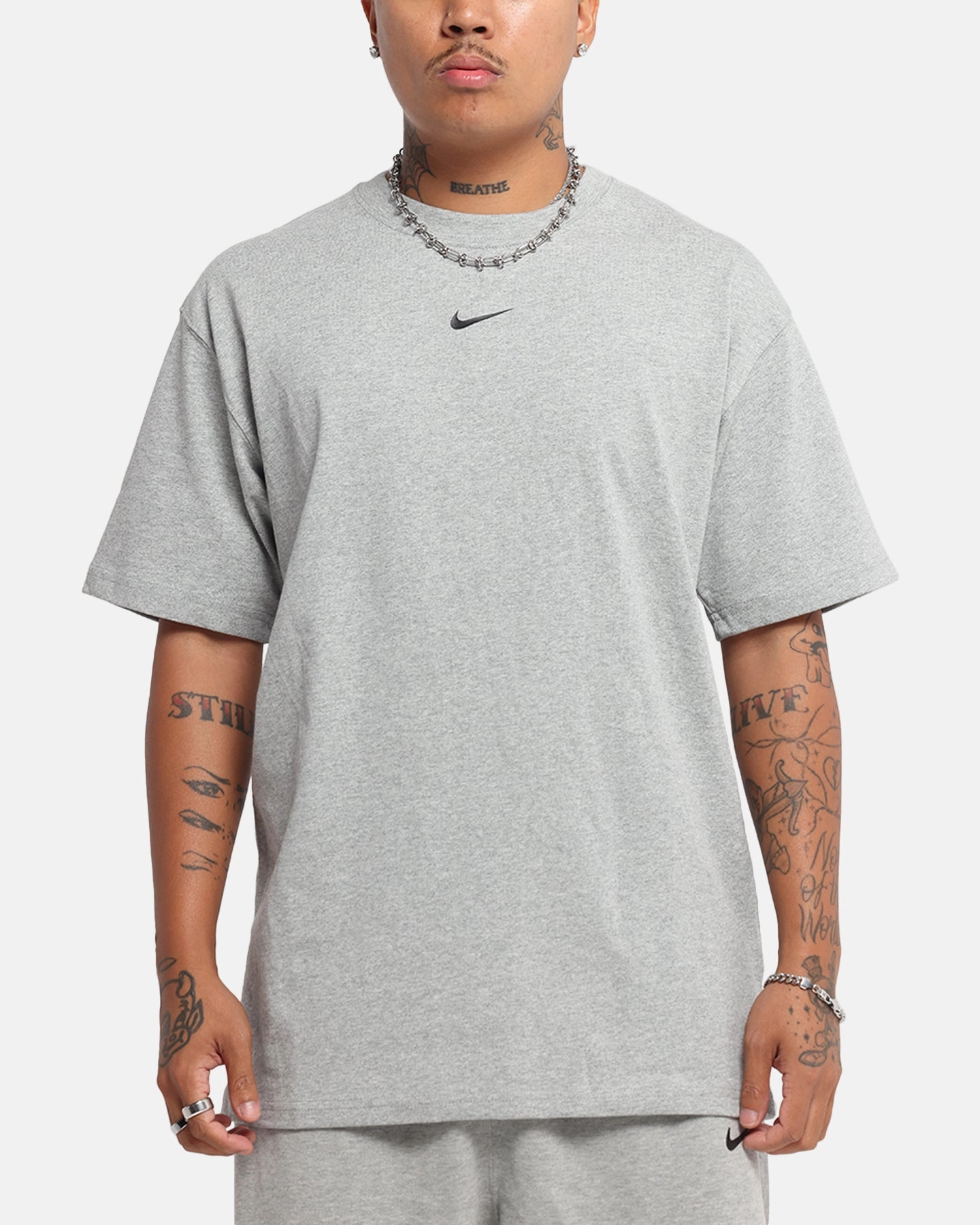 Nike Nocta CS T-Shirt Dark Grey Heather Soft Touch Fabric Urban Trend Look