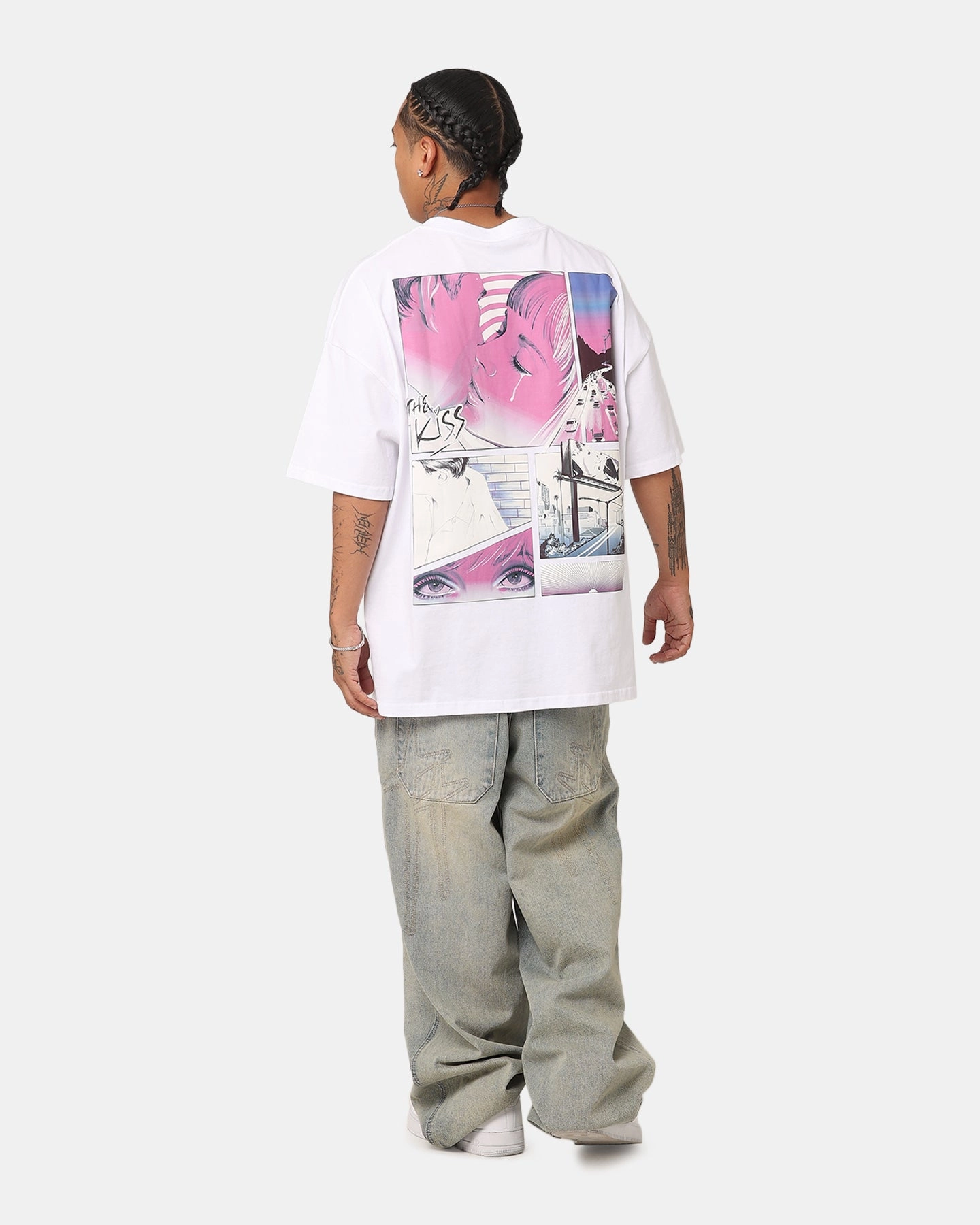 Playboy The Kiss T-Shirt White/Pink Lightweight Design