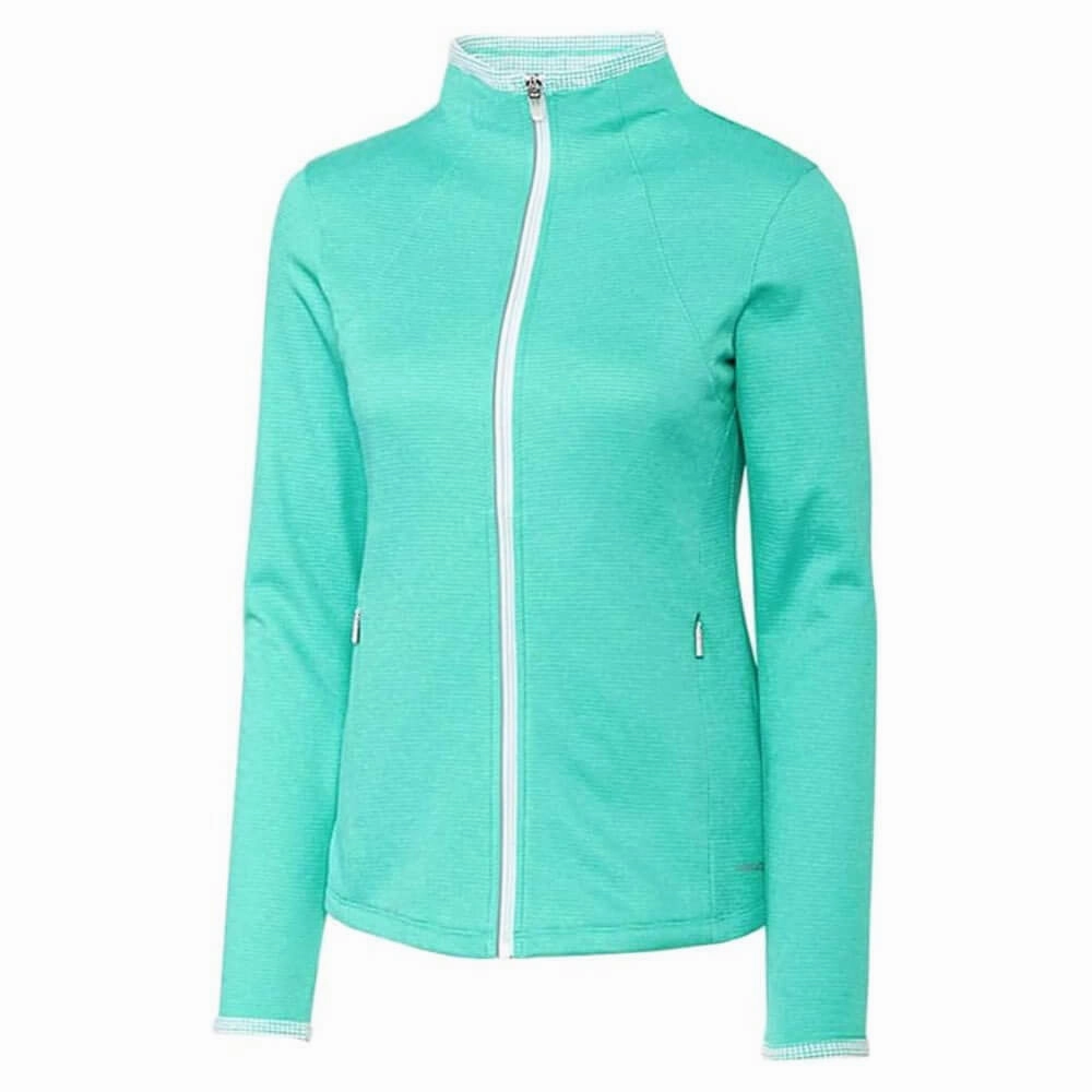 Cutter and Buck Annika LS Brisk Full Zip Golf Jacket Glass - 17 Women Solid Color