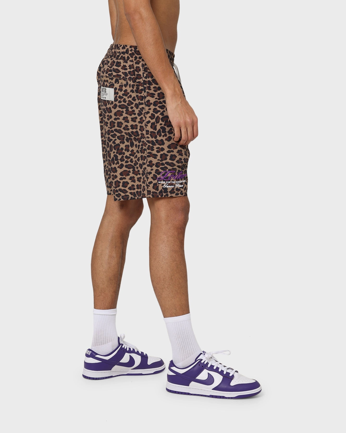 Retroreflective Accents Loiter Forbidden Walk Shorts Leopard