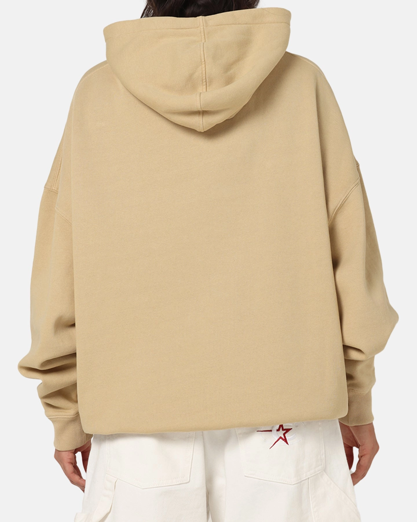 Probability Reinforced Shoulders Carre Block Star Hoodie Stone