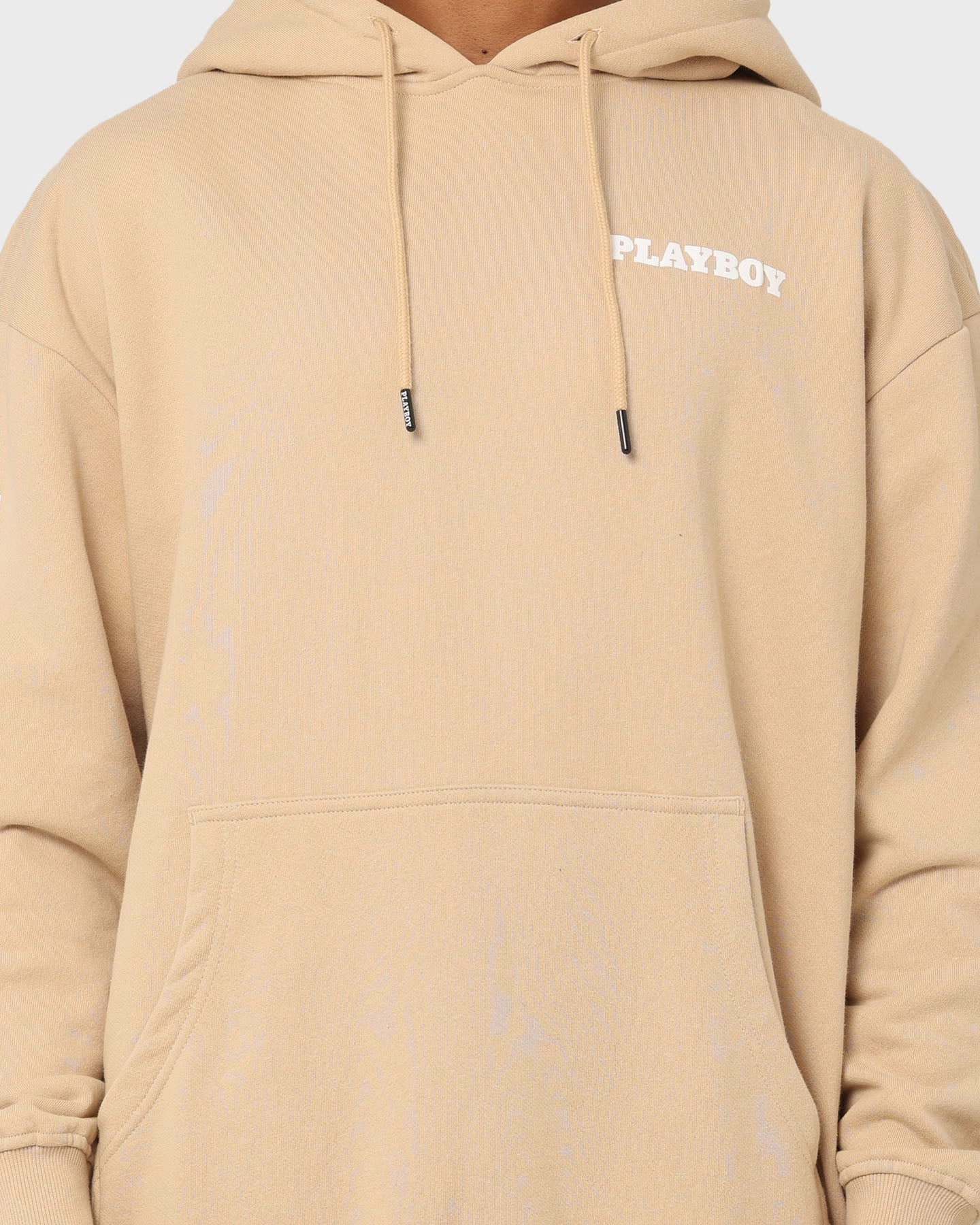 Playboy Stack Blend Hoodie Tan Formal Style Bonded Seam Technology