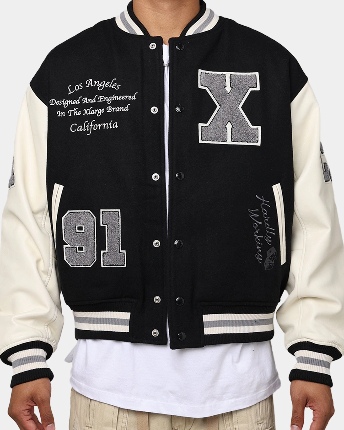 X-Large OG Logo Varsity Jacket Black Versatile Layering