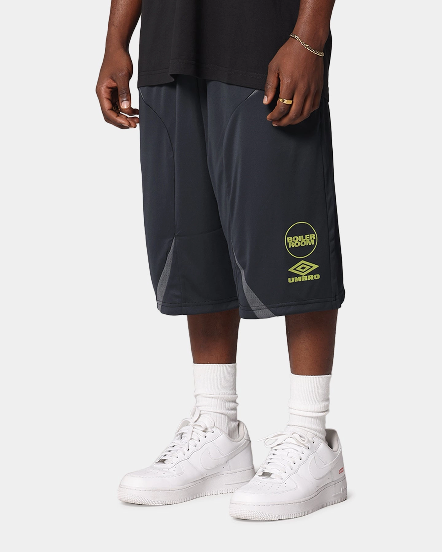 Boiler Room X Umbro Football Shorts Black Easy Days Beachwear