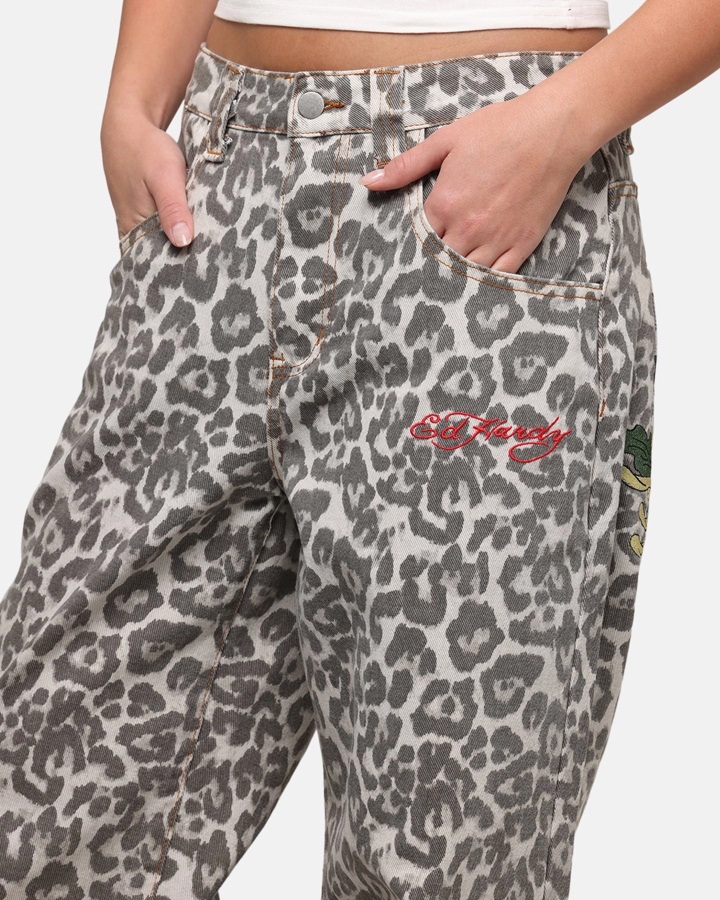 Ed Hardy Women's Leopard Jeans Leopard Season Ready