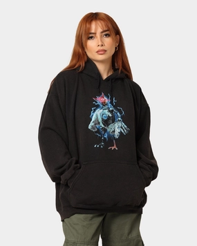 American Thrift X Robot Chicken Robot Chicken Vintage Hoodie Black Wash Rain Ready