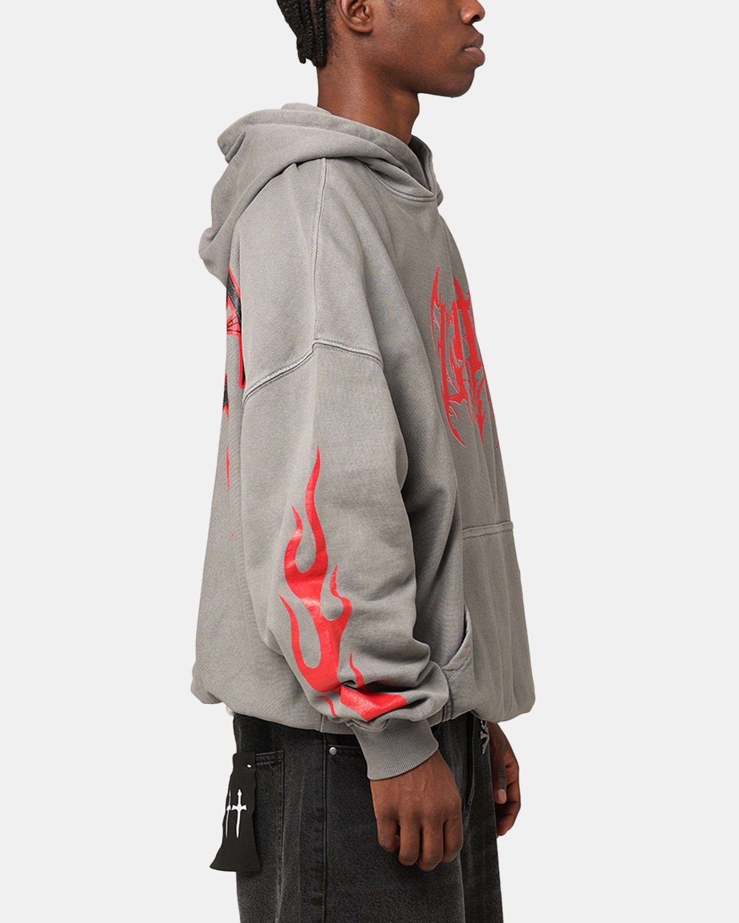 Loiter Metal Hoodie Washed Charcoal Wind Control Toothbrush