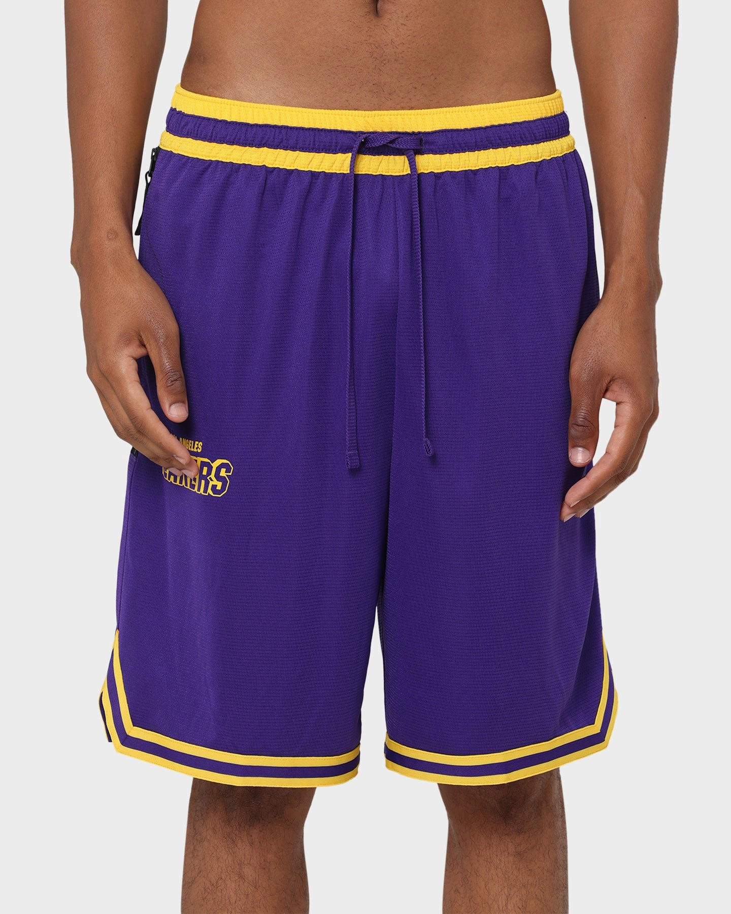 Nike Los Angeles Lakers Courtside Nike Dri-FIT NBA Shorts Field Purple Durable Weave Fabric