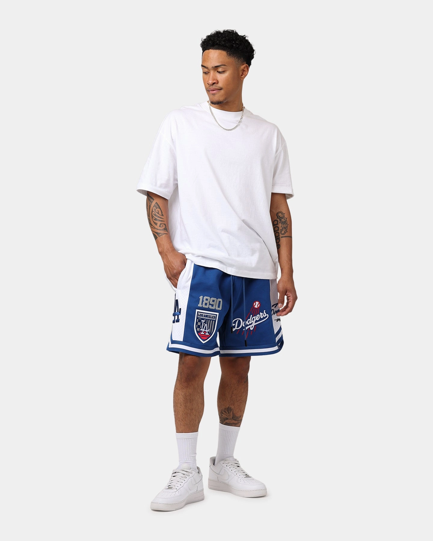 Pro Standard Los Angeles Dodgers Fast Lane Dark 2.0 Shorts Dodger Blue Sweat Resistant Fabric
